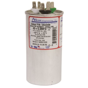 Amrad Engineering Round Motor Run Capacitor 45+5 MFD 370/440 VAC