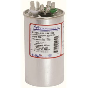 Amrad Engineering Round Motor Run Capacitor 40+5 MFD 370/440 VAC