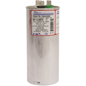 Amrad Engineering Round Motor Run Capacitor 80+5 MFD 370/440 VAC