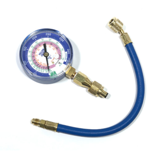 Yellow Jacket 40345 Blue Single Test Pressure Gauge with 12" hose