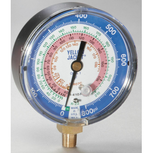 Yellow Jacket 49134 Heat Pump 3 1/8 Low Side Replacement Gauge, R-22/407C/410A