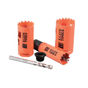 Klein Tools 32905 Electrician's Hole Saw Kit With Arbor 3-Piece