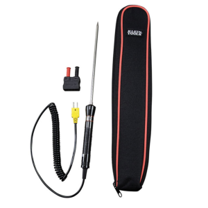 Klein Tools 69144 K-Type Temperature Probe With Banana Plug (Adapter Included)