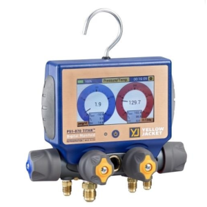 Yellow Jacket P51-870 Titan 4 Valve Digital Charging Manifold 40870 with Hoses