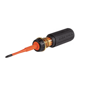 Klein Tools 32286 2-in-1 Insulated Screwdriver Flip-Blade ScrewDriver Phillips and 3/16 Slot