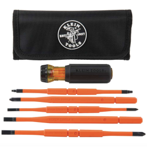 Klein Tools 32288 8-in-1 Interchangeable Screwdriver Kit with Pouch