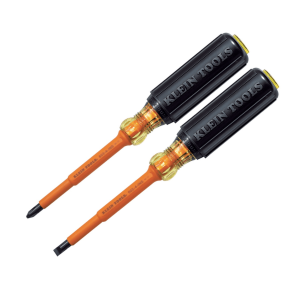 Klein Tools 33532-INS 4-inch Insulated Screwdriver Set, (2-Pc)
