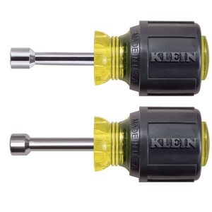 Klein Tools 610M 1-1/2" Magnetic Stubby Nut Driver, Set of 2 (1/4" & 5/16")