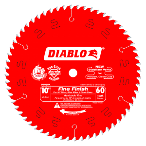 Diablo D1060X 10 in. x 60 Tooth Fine Finish Saw Blade