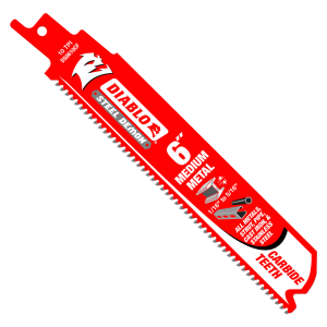 Diablo Carbide Recip Blades for Medium Metal Cutting
