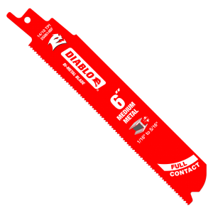 Diablo Bi-Metal Recip Blade for Medium Metal Cutting 6" 14/18TPI
