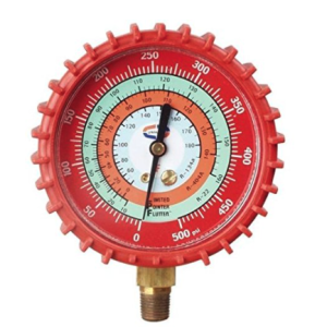 Uniweld G529LD LPF 2.5" Red/High Pressure Gauge, 800 PSI