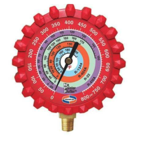 Uniweld G429ND Refrigerant Gauge 1/8" in NPT, Brass Fitting Material