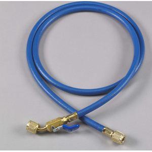Yellow Jacket 29260 PLUS II 1/4" HVAC Blue Charging Hose 60" with Compact Ball Valve End