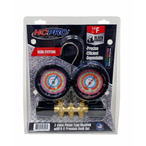 HCPRO 2 Valve Piston Type Manifold with 5 Ft Premium Hose Set