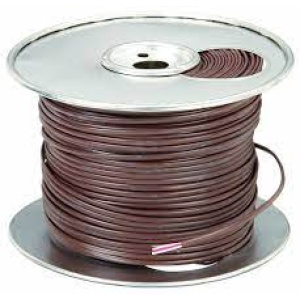 Southwire 553020507 18/2 Solid Copper Thermostat Wire, Riser, Unshielded, CM/CL2, Brown 500ft Spool