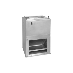 Goodman AWST30LU1405 2.5 ton wall mounted air handler with open front coil section and gray insulated cabinet