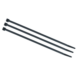 BL24H0-L 24-inch Heavy-Duty Black Cable Ties (175 lb) – Pack of 50, durable nylon, UV-resistant for industrial and outdoor use.