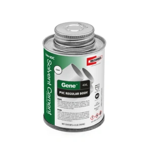 Gene 404L Low VOC PVC Solvent Cement – 1/4 Pint, Clear, Regular Body, LEED Compliant, NSF Approved