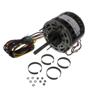 MARS 1/3 HP 115V 3-speed furnace blower motor with open air over enclosure and sleeve bearings.