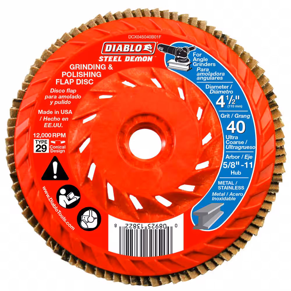 Diablo 4½" x 40 Grit Flap Disc Main