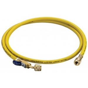 Yellow Jacket 30460 5-foot nylon charging hose with 45-degree ball valve for A2L refrigerants