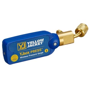 Yellow Jacket 67065 YJACK PRESS Wireless Pressure Gauge with 1/4-inch quick-coupler and Bluetooth connectivity for HVAC system diagnostics