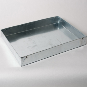 Miami Tech DP2020-26N0 20" x 20" Galvanized Steel Drain Pan – 26 Gauge, 2" Deep, No Drain Connection