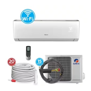 Full GREE Mini Split Kit with Indoor, Outdoor Units, and Installation Accessories