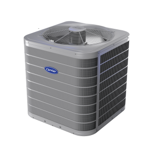 "Carrier Performance 4 Ton 2-Stage Air Conditioner Model 26TPA848W003 – Front View"