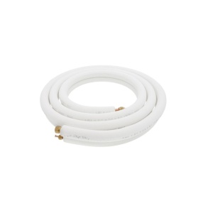 ICOOL B141212015F 15 Ft Mini Split Refrigerant Line Set with 1/4" Liquid Line and 1/2" Suction Line, 1/2" Insulation, Pre-installed Flare Nuts