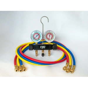 CPS MBAP5E Analog Manifold with 2.5 Inch Gauges and Triple-Seal Piston Valves
